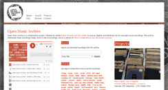 Desktop Screenshot of openmusicarchive.org